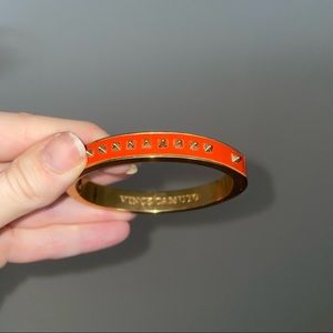 vince camuto orange and gold spiked bracelet